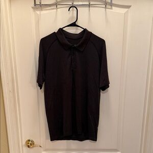 Lululemon Metal Vent Tech Polo in Dark Grey/Black